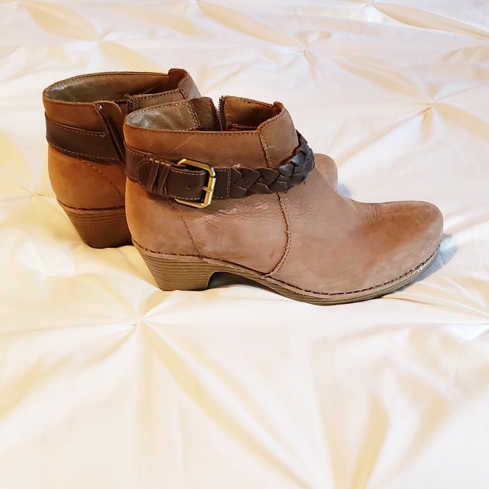 Dansko Michelle brown ankle leather boots size 38